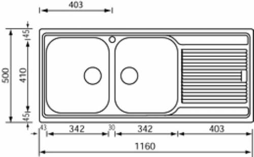 CM 011297DCSSX ZENITH lavello