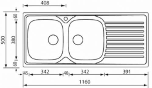 CM 010447DCSSX SIROS lavello
