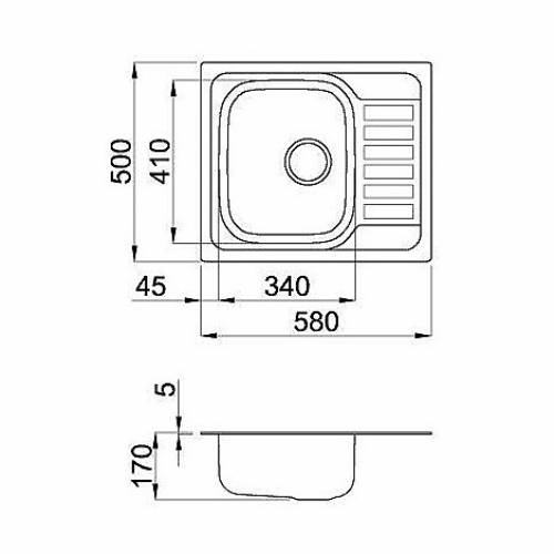 Elleci LIX125SACSX SKY 125 lavello