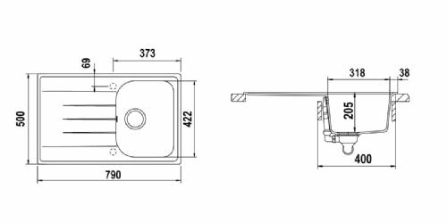 Schock LITD100SA13 LITHOS D100S lavello