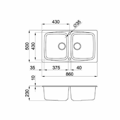 Elleci LML45073 LIVING 450 lavello