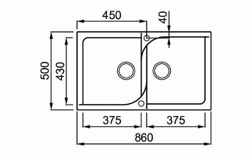 Elleci LGE45048 EGO 500 lavello