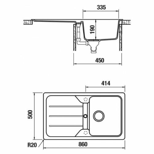Schock FOMD100A51 FORMHAUS D100 lavello