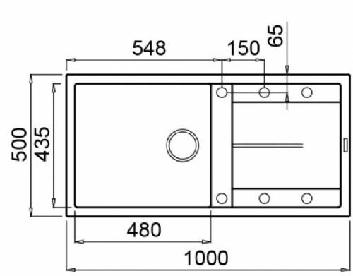 Elleci LGU48051 UNICO 480 lavello
