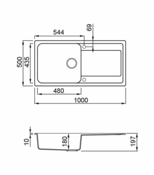 Elleci LG248062 LIFE 480 lavello