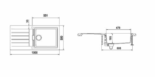 Schock PRID100LAP43 PRIMUS D100L lavello