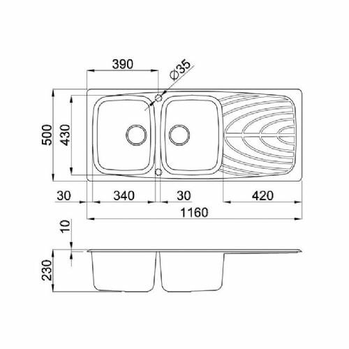 Elleci LGM50062 MASTER 500 lavello