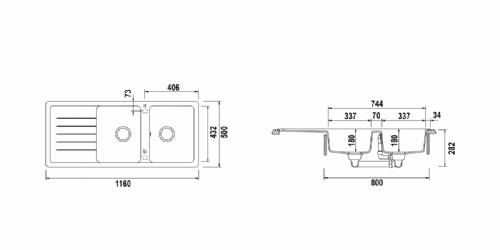 Schock ELED200A01N ELEMENT D200 lavello