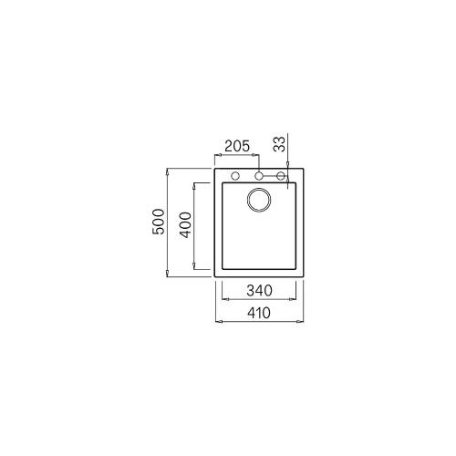 Elleci LGQ10068 QUADRA 100 lavello