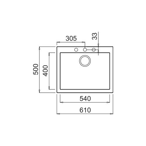 Elleci LMQ11079 QUADRA 110 lavello