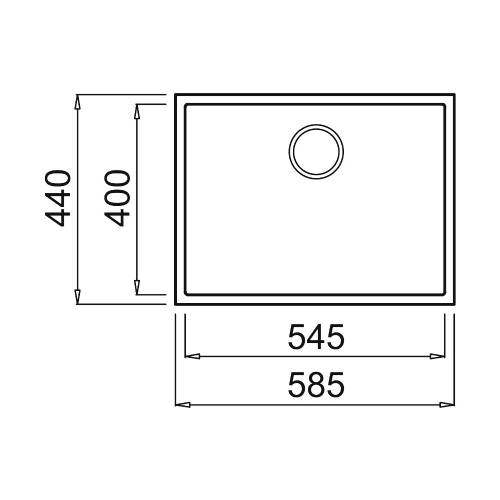 Elleci LGQ11040BSO QUADRA 110 lavello
