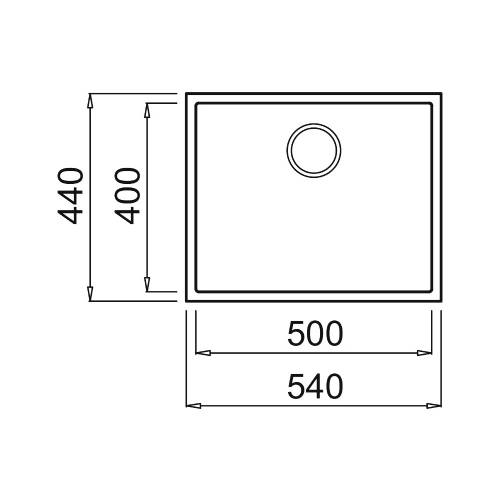 Elleci LGQ10543BSO QUADRA 105 lavello