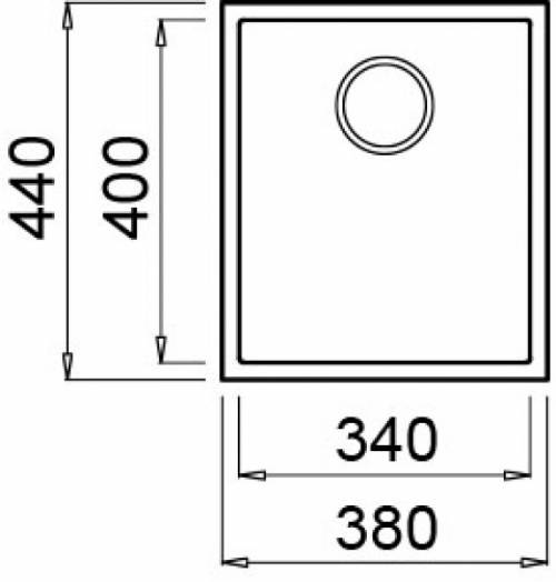 Elleci LGQ10043BSO QUADRA 100 SOTTOTOP lavello