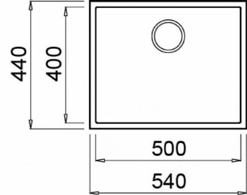 Elleci LMQ10573BSO QUADRA 105 SOTTOTOP lavello