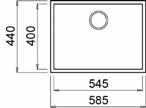 Elleci LKQ11096BSO QUADRA 110 SOTTOTOP lavello