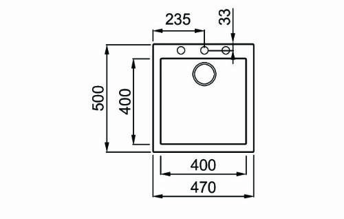Elleci LGQ10248 QUADRA 102 lavello