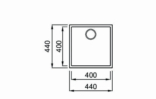 Elleci LMQ10278BSO QUADRA 102 SOTTOTOP lavello