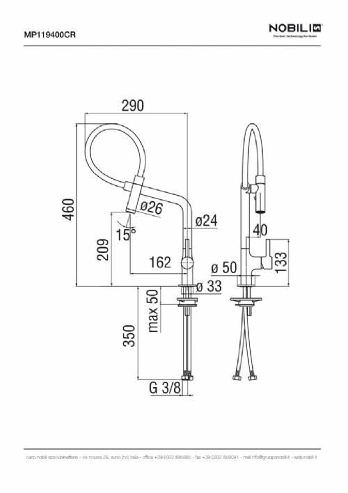 Nobili MP119400BM miscelatore