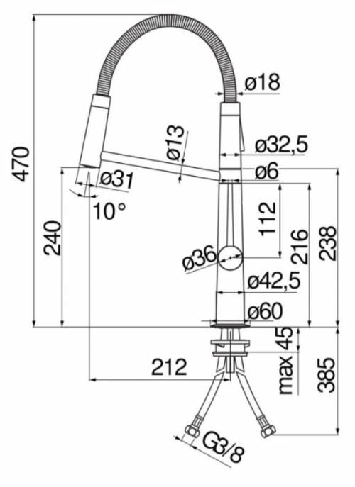 Nobili MV123300IX miscelatore