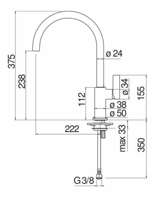 Miscelatore Monocomando Nero Opaco
