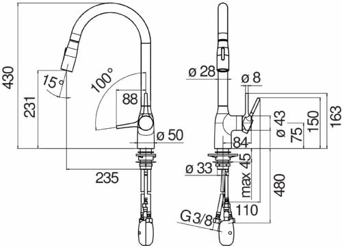 Nobili CU128137BM miscelatore
