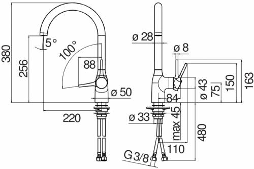 Nobili CU128133BM miscelatore