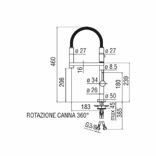 Nobili MV92400/50CR miscelatore
