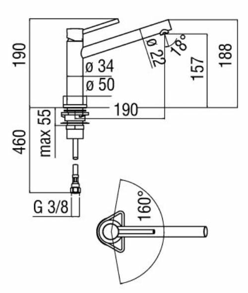 Nobili AQ93113/1CR miscelatore