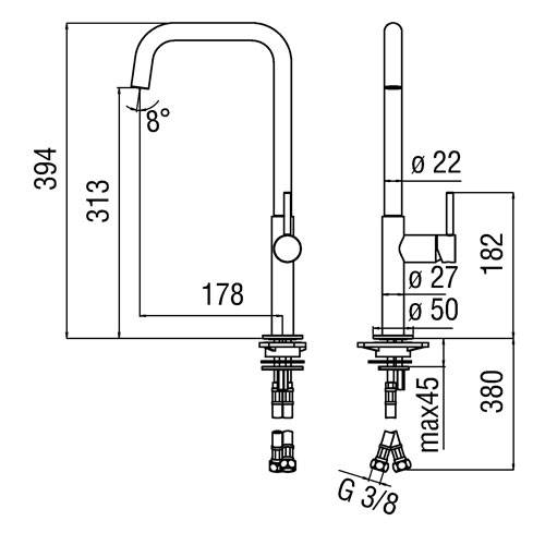 Nobili AQ93113CR miscelatore