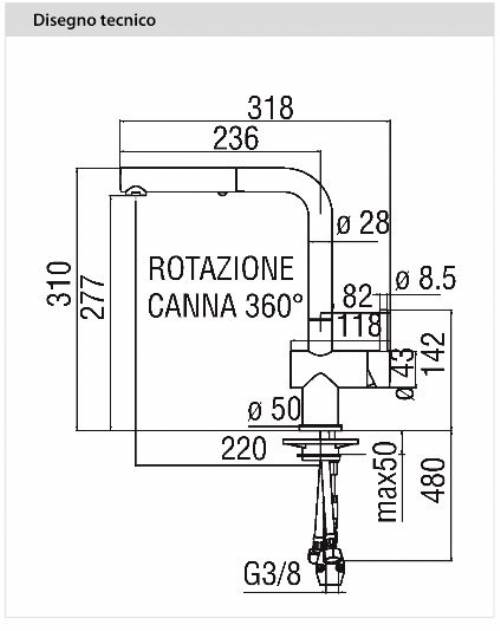 Nobili LV00117/2CR miscelatore