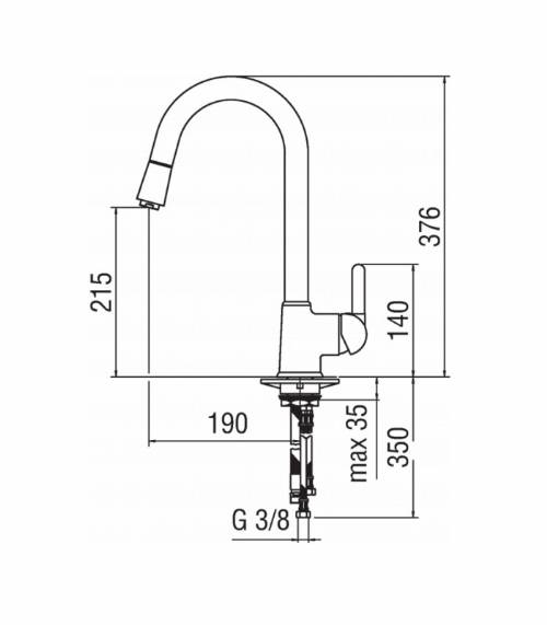 Nobili NU12400CR miscelatore
