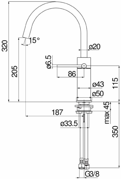 Nobili VE125133CR miscelatore