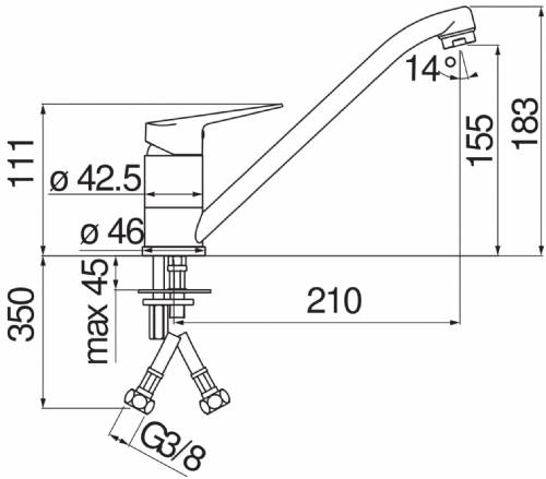 Nobili BS101113-60CR Miscelatore