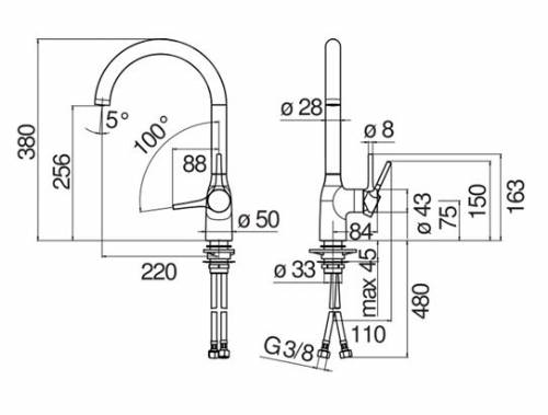 Miscelatore Monocomando Cromato