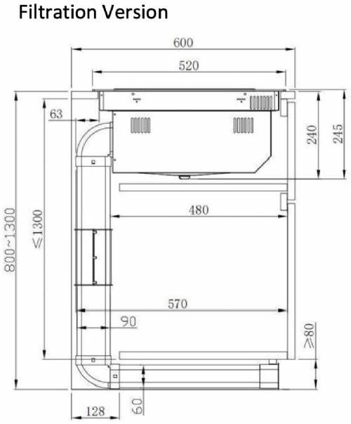 Hoover HIH6ICE Piano cottura con cappa integrata