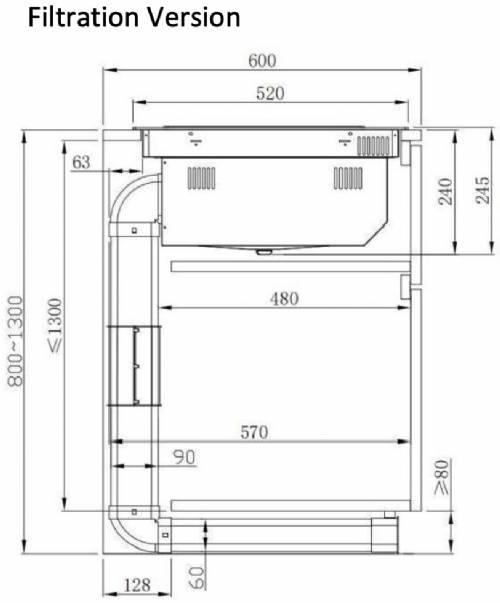 Hoover HIH6ICF Piano cottura con cappa integrata