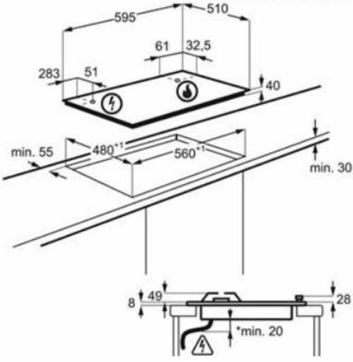 Aeg HGB64420SM Piano cottura