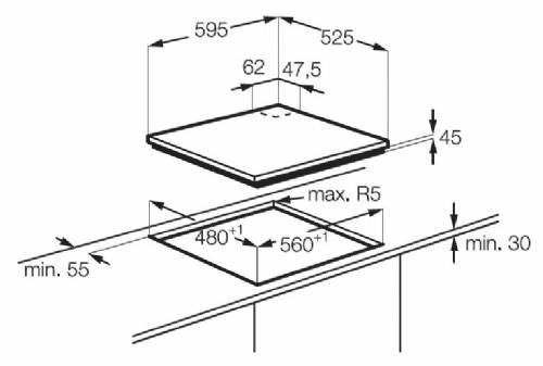 Aeg HGB64423UZ Piano cottura