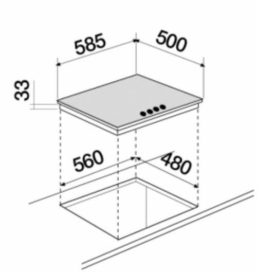 Schock STR64TH58 Piano cottura 60 cm avena