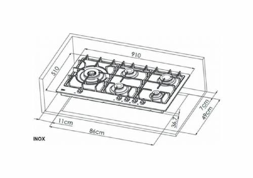 Beko HIML95225SXE Piano cottura