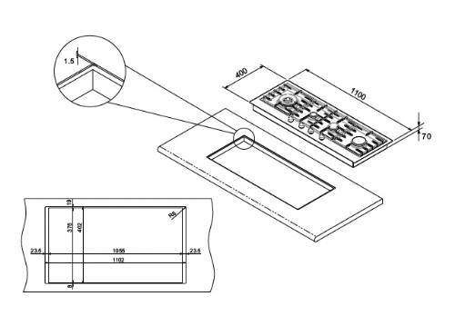 MONDIN SC124VPGC PIANI COTTURA GAS