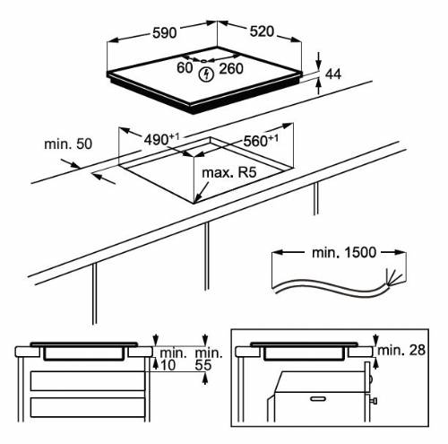 Aeg NIR64T00FB Piano cottura