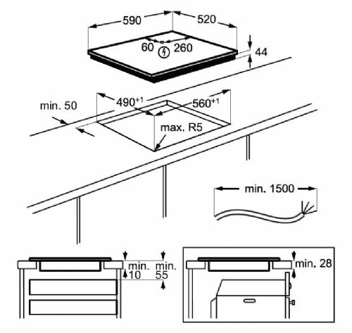 Aeg NIO64B00FB Piano cottura