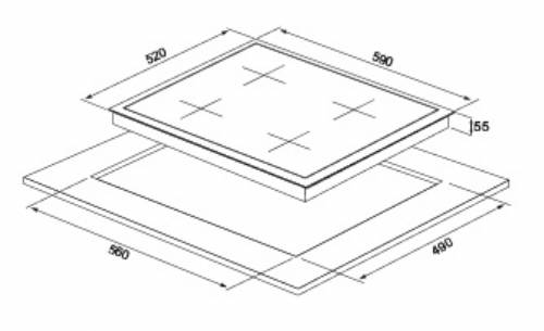 Cromberg HIK604B Piano cottura ad induzione da 60 cm nero