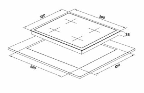 Cromberg HIK60FB piano cottura ad induzione da 60 cm.