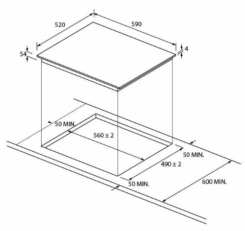 Hoover HTP644MCBB Piano cottura induzione