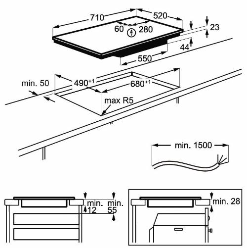 AEG NII74B30FB piano cottura induzione