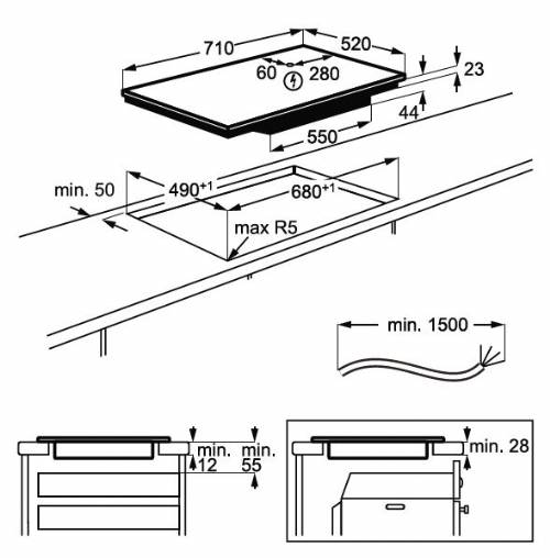 AEG NII74F00FB piano cottura induzione