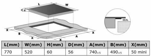 Hoover HIFS85MCTT/1 piano cottura